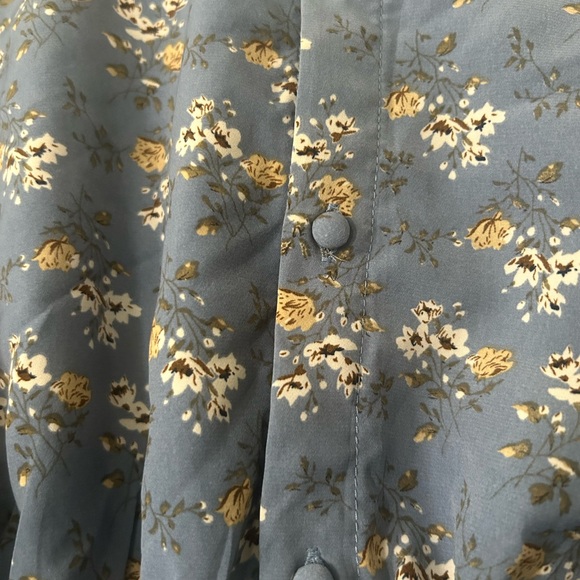 Astr Blue Floral Cut-Out Midi Dress - Picture 8 of 11